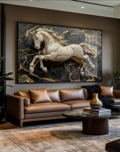 Quadro Decorativo Cavalo Imperial: Elegância e Força Atemporal